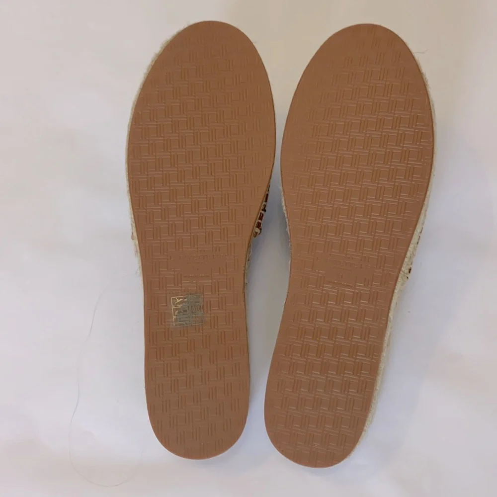 NWT Lafayette 148 Raffia Espadrille Slide EU 41/US 11 in Cobalt Multi